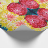 フローラ爆発の抽象絵画関数 ラッピングペーパー (角)