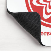 フローラ爆発マウスパッド、明るい赤 マウスパッド (コーナー)