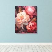 フローラ爆発 キャンバスプリント (インサイチュ (ウッドフロア))