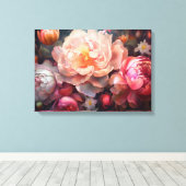 フローラ爆発 キャンバスプリント (インサイチュ (ウッドフロア))