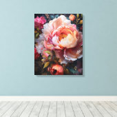 フローラ爆発 キャンバスプリント (インサイチュ (ウッドフロア))