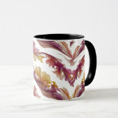 フローラ爆発 – 鮮やか抽象芸術フラワーバースト マグカップ (正面右)