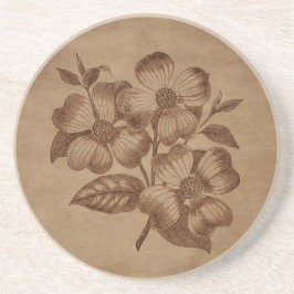 フローラ版木、銅版、版画オン高齢者紙 コースター