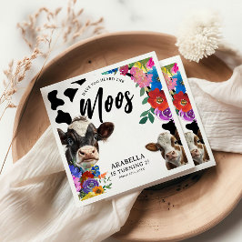 フローラ牛のMOOSの誕生日 スタンダードカクテルナプキン