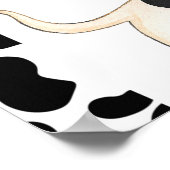 フローラ牛プリント誕生日パーティー歓迎サイン ポスター (角)