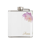 *~*フローラ牡丹ウォーターカラーラベンダーピンク人気がある フラスク (裏面)