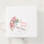 フローラ牡丹ガールベビーシャワーメッセージカード フェイバータグ (インサイチュ)