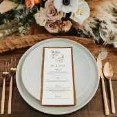 フローラ牡丹ホワイトゴールデンモノグラム結婚ズ メニュー