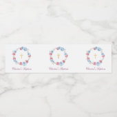 フローラ牡丹リースバプテスマ《キリスト教》洗礼式や命名式ウォーターボット ペットボトルラベル (シングルラベル)