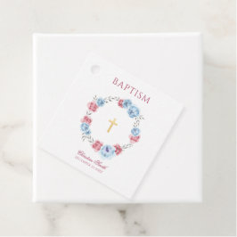 フローラ牡丹リースボーイガールバプテスマ《キリスト教》洗礼式や命名式 フェイバータグ