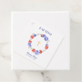 フローラ牡丹リースボーイガールバプテスマ《キリスト教》洗礼式や命名式 フェイバータグ