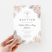 フローラ牡丹金ゴールドクロスガール宗教洗礼 招待状