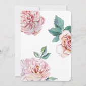 フローラ牡丹金ゴールドクロス宗教洗礼 招待状 (裏面)