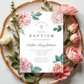 フローラ牡丹金ゴールドクロス宗教洗礼 招待状