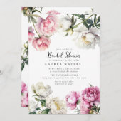 フローラ牡丹 |フローラブライダルシャワー招待状 招待状 (正面/裏面)