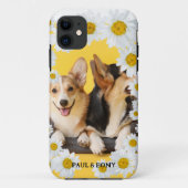 フローラ犬猫写真犬ラバーペットパーソナライズされたペット Case-Mate iPhoneケース (裏面)
