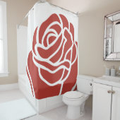 フローラ独身のレッドローズ シャワーカーテン (インサイチュ)