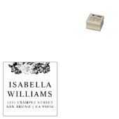 フローラ独身の名差出人住所 ラバースタンプ (押印)