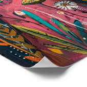 フローラ猫デイジー分野：鮮やかArt Piece ポスター (角)