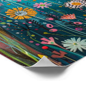 フローラ猫デイジー分野:鮮やかArt Piece ポスター (角)