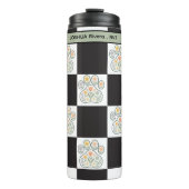 フローラ獣医用ポープリントチェッカーボード名 タンブラー (正面)