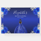 フローラ王室のダークブルードレス誕生日キンセアニェラ ゲストブック (裏面)