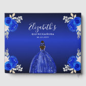 フローラ王室のダークブルードレス誕生日キンセアニェラ ゲストブック (裏面)