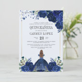 フローラ王室のブルードレスバジェットキンセアニェラ 招待状 (スタンド正面)