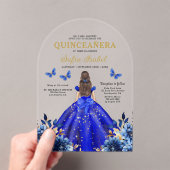 フローラ王室のブルーバタフライプリンセスキンセアニェラ アクリル招待状 (インサイチュ (ポータブル))