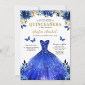 フローラ王室のブルーバタフライプリンセスキンセアニェラ 招待状 (正面)