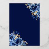 フローラ王室のブルーバタフライプリンセスキンセアニェラ 箔招待状 (裏面)