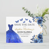 フローラ王室のブループリンセス誕生日キンセアニェラ セーブザデート (スタンド正面)