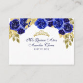 フローラ王室のブルー金ゴールドアーチキンセニェラ エンクロージャーカード (裏面)