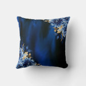 フローラ王室のブルー金ゴールドプリンセスキンセアニェラ クッション (裏面)