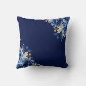 フローラ王室のブルー金ゴールドプリンセスキンセアニェラ クッション (裏面)