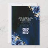 フローラ王室のブルーQRコードプリンセスキンセアニェラ 招待状 (裏面)
