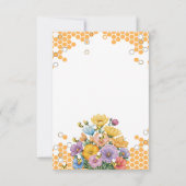 フローラ甘いミツバチの赤ちゃんシャワー サンキューカード (裏面)