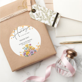 フローラ甘いミツバチの赤ちゃんシャワー ラウンドシール