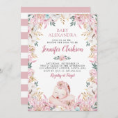 フローラ生まれたばかりのシャワー 招待状 (正面/裏面)