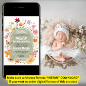 フローラ生まれたばかりのベビームスリム誕生の発表 招待状