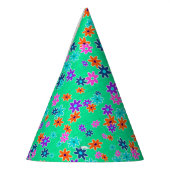 フローラ生地のシームレスパターン色 パーティーハット (左)