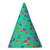 フローラ生地のシームレスパターン色 パーティーハット (右)