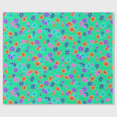 フローラ生地のシームレスパターン色 ラッピングペーパー (フラット)