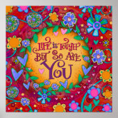 フローラ生活は厳しい引用文ポス感動的ター ポスター (正面)