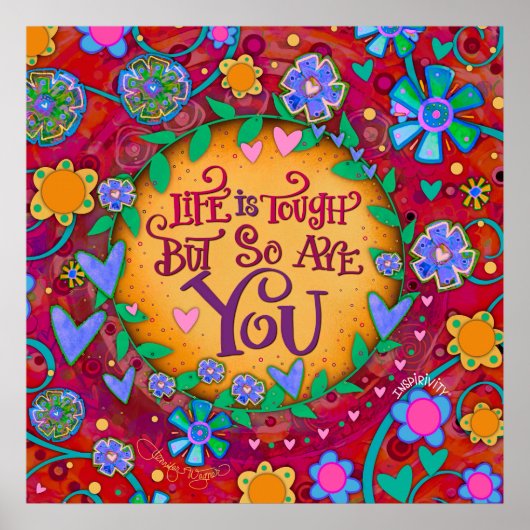 フローラ生活は厳しい引用文ポス感動的ター ポスター (正面)