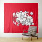 フローラ用ガーデンカラーリングページ タペストリー (インサイチュ(横))