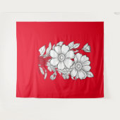 フローラ用ガーデンカラーリングページ タペストリー (正面(横))