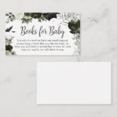 フローラ用ゴシック体の赤ちゃんシャワーブック エンクロージャーカード (正面/裏面)