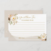 フローラ男女兼用ベビーシャワーアドバイス エンクロージャーカード (正面/裏面)