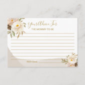 フローラ男女兼用ベビーシャワーアドバイス エンクロージャーカード (正面)